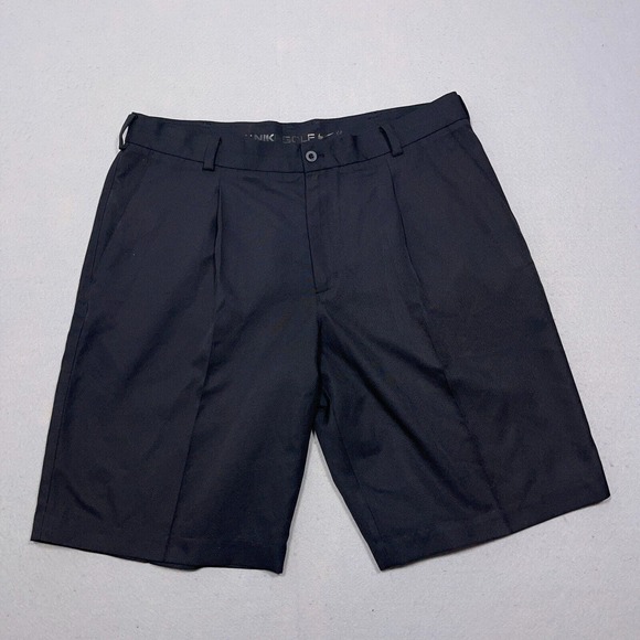 Nike Golf Shorts Mens‎ 36 Black Chino Dri-Fit Tour Performance Polyester Stretch - Picture 1 of 9